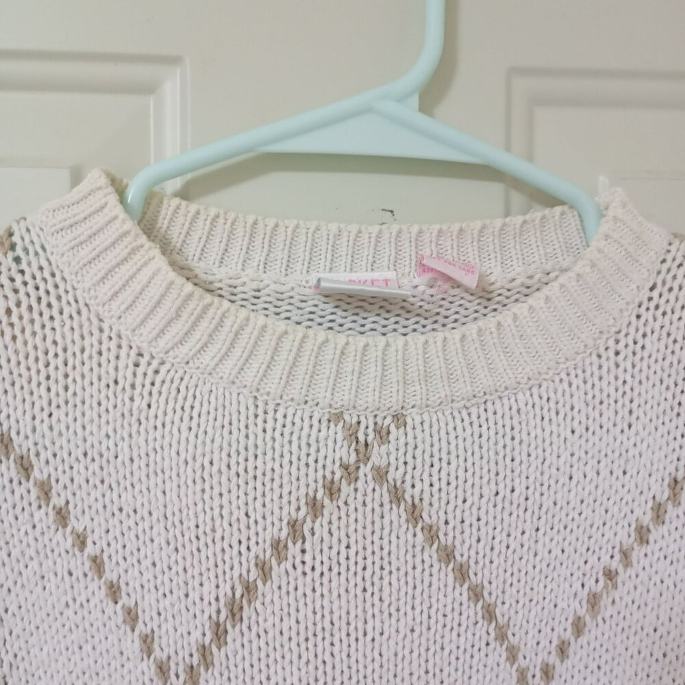 Vintage Basket Of Yarn 90s Sweater Womens L Floral Design Bohemia Boho - Picture 5 of 12